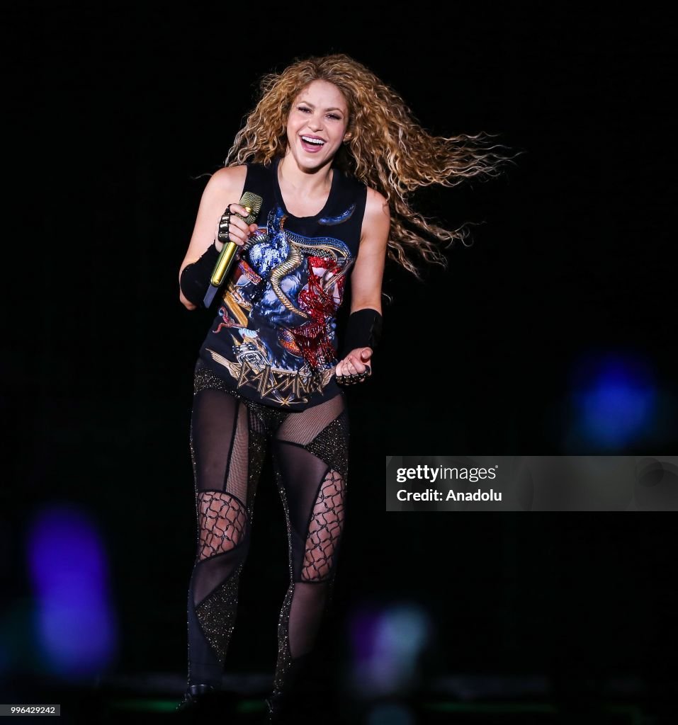 Pop star Shakira's concert in Istanbul