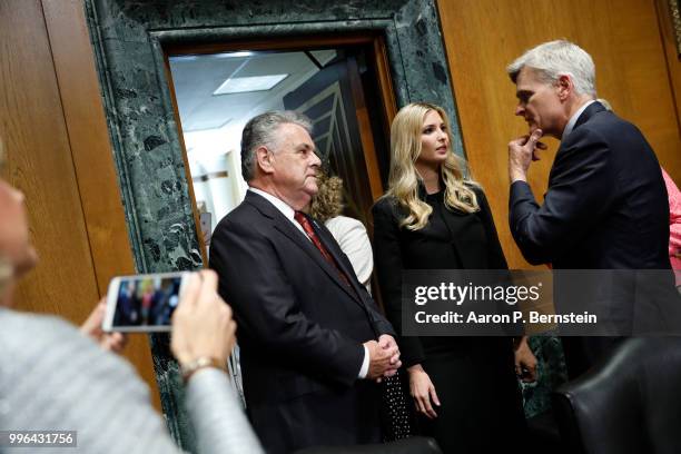 July 11: Sen. Bill Cassidy , at right, and Rep. Peter King , at left speak with White House Senior Advisor Ivanka Trump ahead of a Commerce Committee...