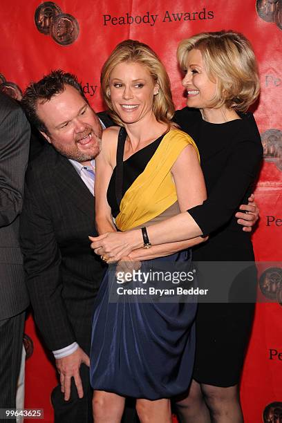 Actors Eric Stonestreet, Julie Bowen and journalist Diane Sawyer attend the 69th Annual Peabody Awards at The Waldorf=Astoria on May 17, 2010 in New...