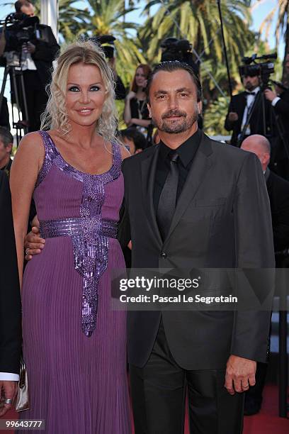 French former tennis player Henri Leconte and his wife Florentine attends "Biutiful" Premiere at the Palais des Festivals during the 63rd Annual...
