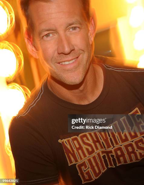 Host & Actor James Denton backstage during the "Music City Keep on Playin'" benefit concert at the Ryman Auditorium on May 16, 2010 in Nashville,...