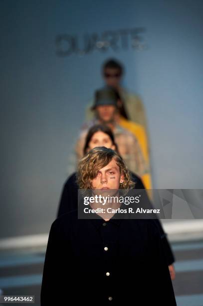Models walk the runway during Duarte show at Mercedes Benz Fashion Week Madrid Spring/ Summer 2019 on July 11, 2018 in Madrid, Spain.