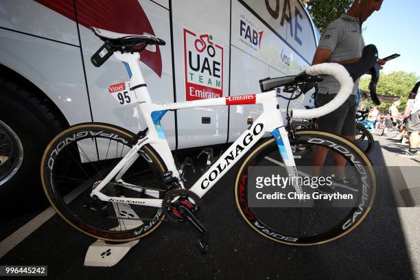 Start / Alexander Kristoff of Norway and UAE Team Emirates / Colnago Bike / Detail View / during stage five of the 105th Tour de France 2018, a...