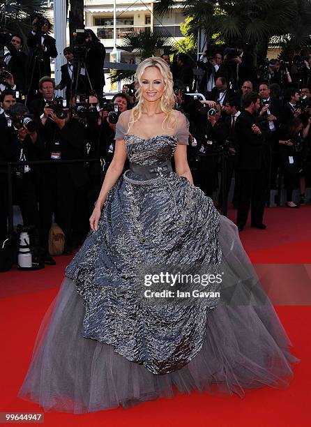 Adriana Karembeu attends "Biutiful" Premiere at the Palais des Festivals during the 63rd Annual Cannes Film Festival on May 17, 2010 in Cannes,...