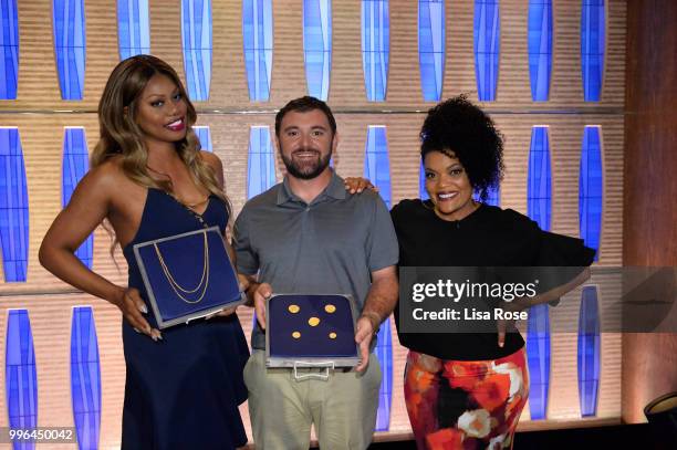 Yvette Nicole Brown, Laverne Cox, Tony Hale and Jalen Rose make up the celebrity panel on To Tell the Truth, Episode 312, airing SUNDAY, JULY 8 , on...