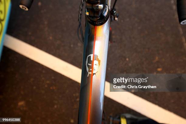 Start / Jakob Fuglsang of Denmark and Astana Pro Team / Argon Bike / Detail View / during stage five of the 105th Tour de France 2018, a 204,5km...