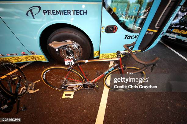 Start / Jakob Fuglsang of Denmark and Astana Pro Team / Argon Bike / Detail View / during stage five of the 105th Tour de France 2018, a 204,5km...