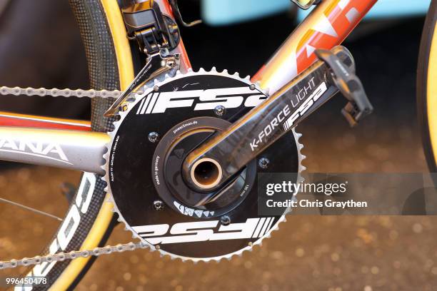 Start / Jakob Fuglsang of Denmark and Astana Pro Team / Power Max Crankset / Argon Bike / Detail View / during stage five of the 105th Tour de France...