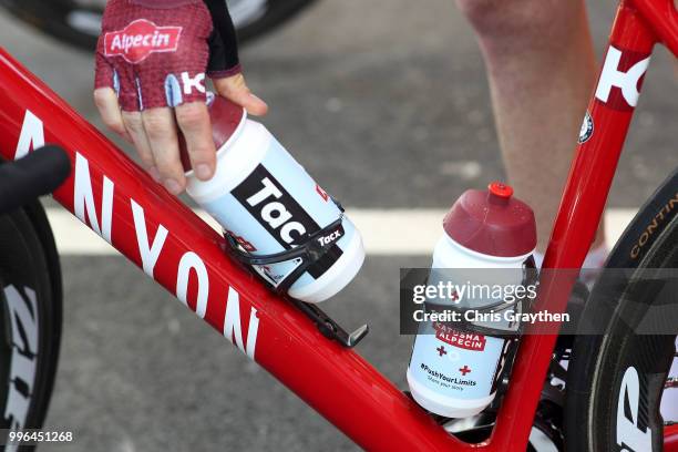 Start / Ilnur Zakarin of Russia and Team Katusha / Tacx Bottle / Canyon Bike / Detail View / during stage five of the 105th Tour de France 2018, a...