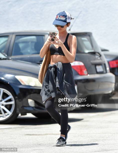 Sarah Hyland is seen on July 11, 2018 in Los Angeles, California.