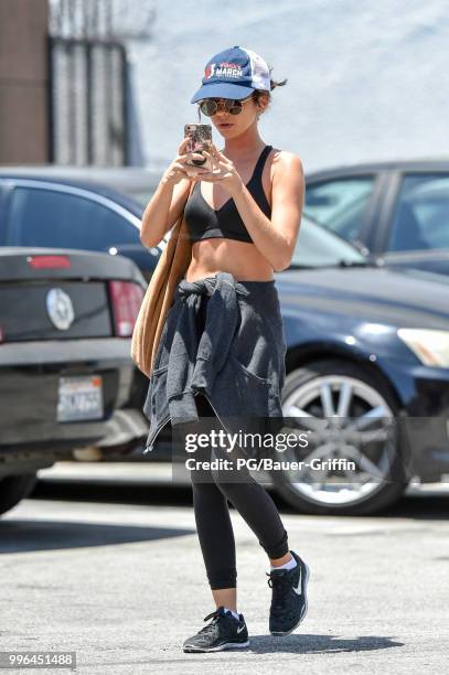 Sarah Hyland is seen on July 11, 2018 in Los Angeles, California.