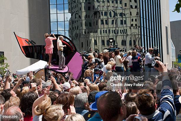People attend the Crystal Bowersox "American Idol" homecoming on May 14, 2010 in Toledo, Ohio.