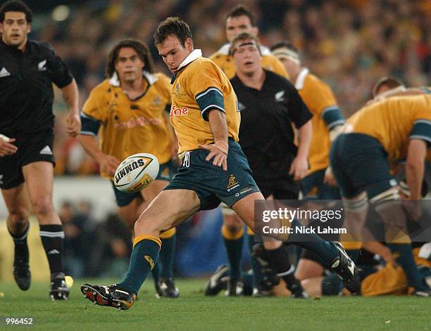 Nathan Grey of the Wallabies in action during the Tri Nations rugby union match between the Australian Wallabies and the New Zealand All Blacks held...