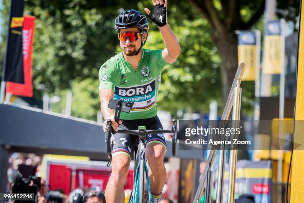 Peter Sagan of team BORA takes 1st place during the stage 05 of the Tour de France 2018 on July 11, 2018 in Quimper, France.
