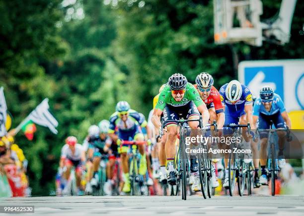 Peter Sagan of team BORA takes 1st place during the stage 05 of the Tour de France 2018 on July 11, 2018 in Quimper, France.