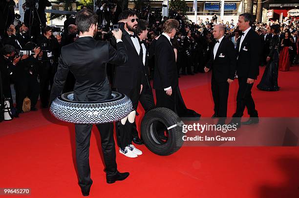 Actress Roxane Mesquida and Quentin Dupieux aka Mr Oizo attend the "Biutiful" Premiere at the Palais des Festivals during the 63rd Annual Cannes Film...