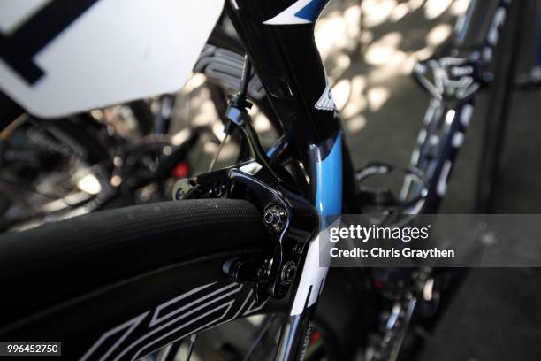 Start / Julian Alaphilippe of France and Team Quick-Step Floors / Brake / Specialized S-WORKS Bike / Detail View / during stage five of the 105th...