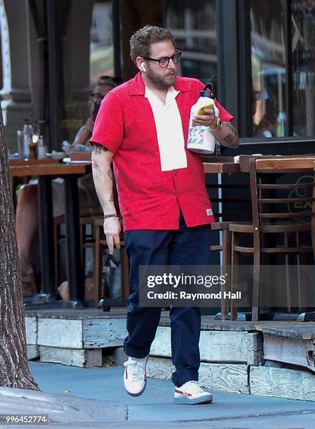 Actor Jonah Hill is seen on July 11, 2018 in New York City.