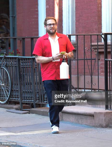 Actor Jonah Hill is seen on July 11, 2018 in New York City.