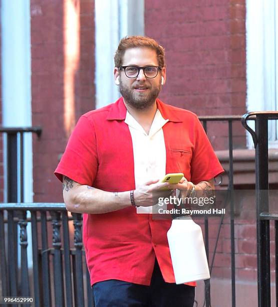 Actor Jonah Hill is seen on July 11, 2018 in New York City.