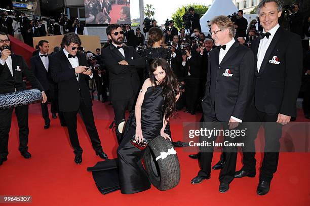 Actress Roxane Mesquida and Quentin Dupieux aka Mr Oizo attend the "Biutiful" Premiere at the Palais des Festivals during the 63rd Annual Cannes Film...