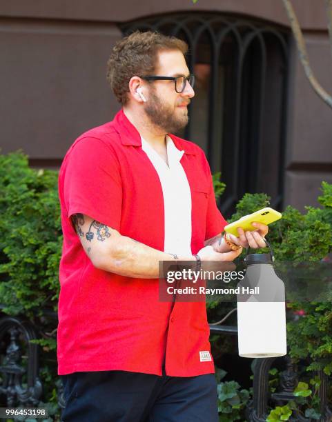 Actor Jonah Hill is seen on July 11, 2018 in New York City.