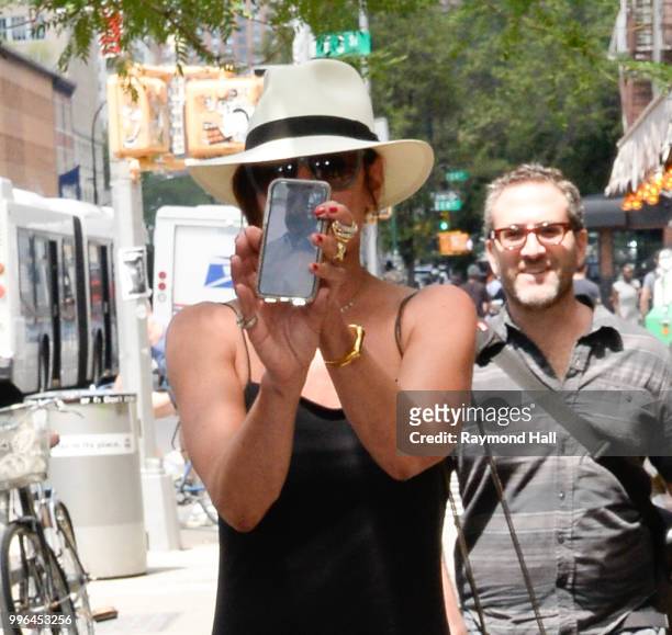 Luann de Lesseps is seen walking on July 11, 2018 in New York City.