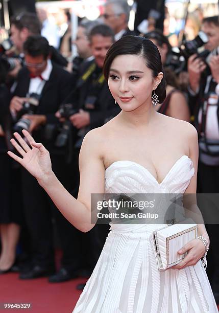 Actress Fan Bing Bing attends the "Biutiful" Premiere at the Palais des Festivals during the 63rd Annual Cannes Film Festival on May 17, 2010 in...