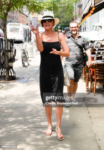 Luann de Lesseps is seen walking on July 11, 2018 in New York City.