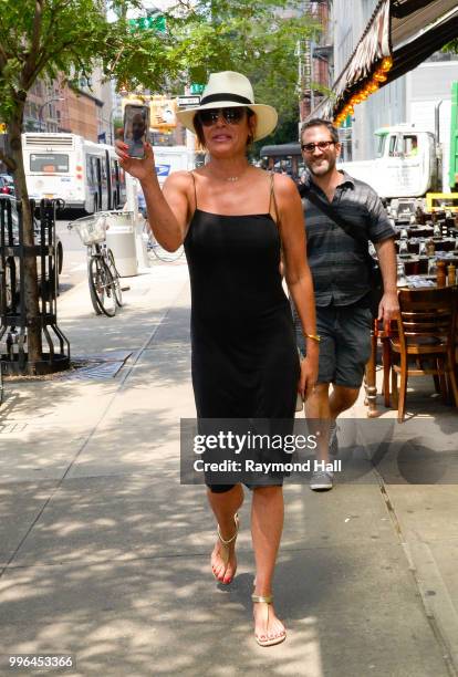 Luann de Lesseps is seen walking on July 11, 2018 in New York City.