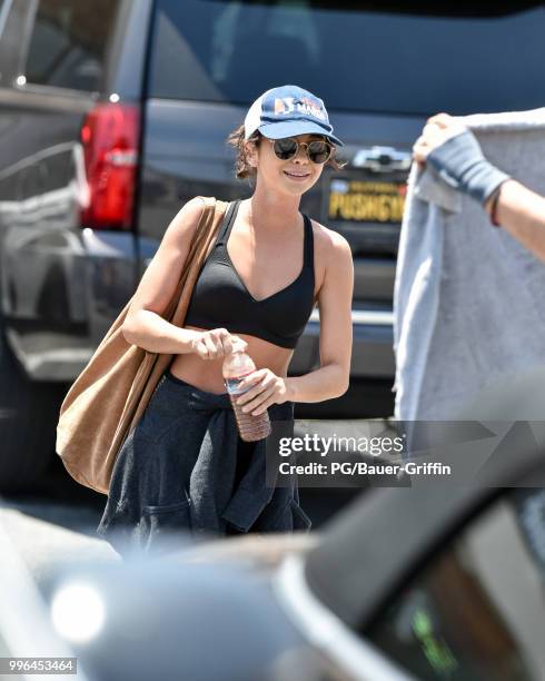 Sarah Hyland is seen on July 11, 2018 in Los Angeles, California.