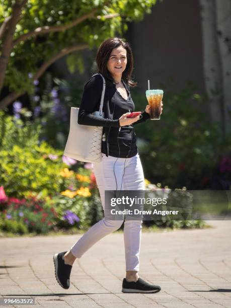 Sheryl Sandberg, chief operating officer of Facebook, attends the annual Allen & Company Sun Valley Conference, July 11, 2018 in Sun Valley, Idaho....