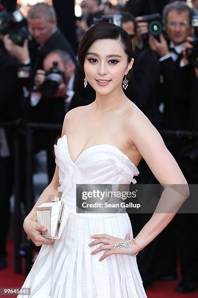 Actress Fan Bing Bing attends the "Biutiful" Premiere at the Palais des Festivals during the 63rd Annual Cannes Film Festival on May 17, 2010 in...