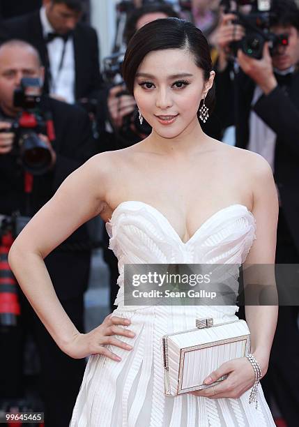 Actress Fan Bing Bing attends the "Biutiful" Premiere at the Palais des Festivals during the 63rd Annual Cannes Film Festival on May 17, 2010 in...