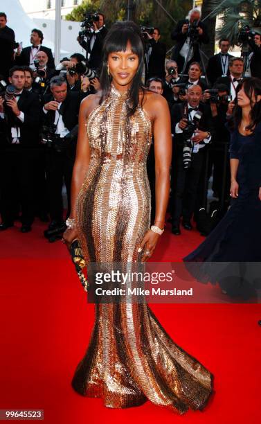 Naomi Campbell attends the Biutiful Premiere at the Palais des Festivals during the 63rd International Cannes Film Festival on May 17, 2010 in...