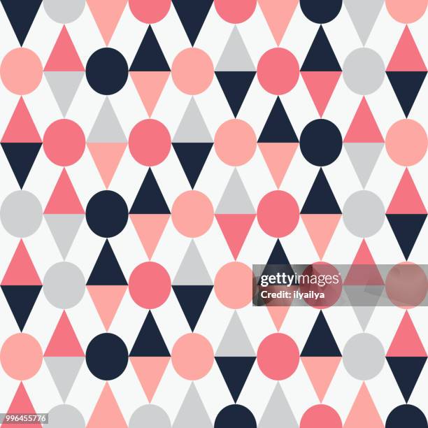 ice cream geometric seamless pattern - candy store stock illustrations