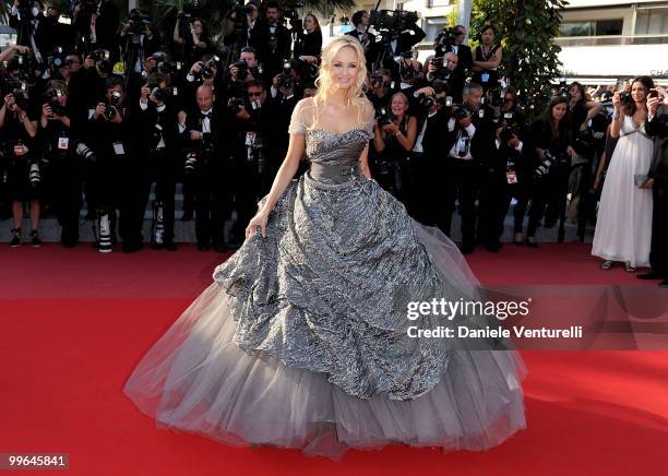 Model Adriana Karembeu attends the premiere of 'Biutiful' held at the Palais des Festivals during the 63rd Annual International Cannes Film Festival...