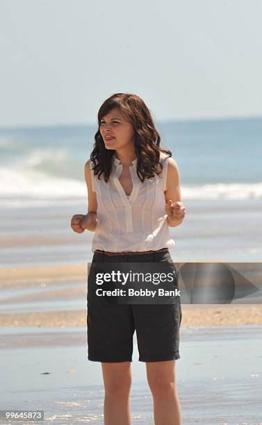 Ginnifer Goodwin on location for "Something Borrowed" on May 16, 2010 in Amagansett, New York.