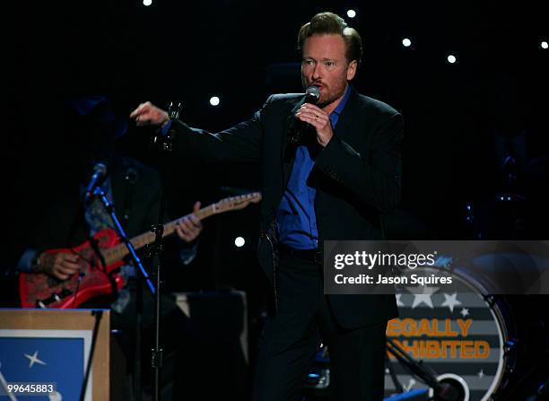 Comedian Conan O'Brien performs at The Midland by AMC on May 16, 2010 in Kansas City, Missouri.