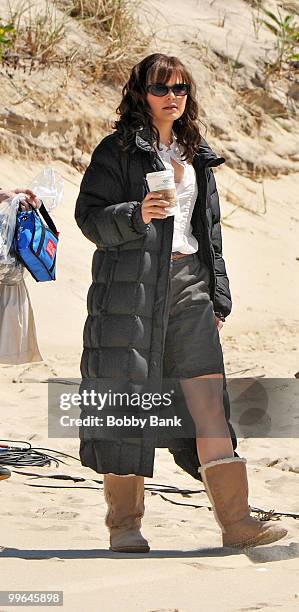 Ginnifer Goodwin on location for "Something Borrowed" on May 16, 2010 in Amagansett, New York.