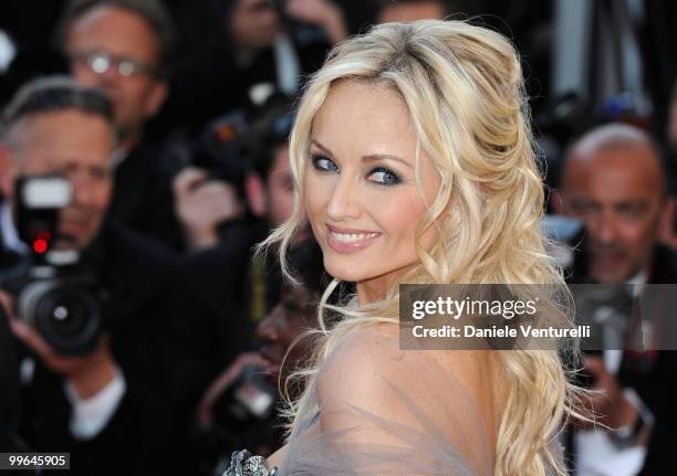 Model Adriana Karembeu attends the premiere of 'Biutiful' held at the Palais des Festivals during the 63rd Annual International Cannes Film Festival...