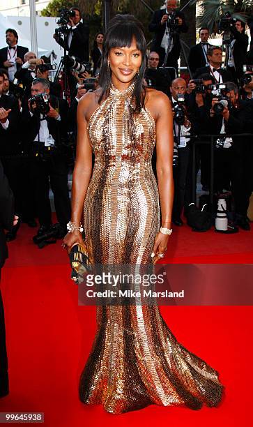 Naomi Campbell attends the Biutiful Premiere at the Palais des Festivals during the 63rd International Cannes Film Festival on May 17, 2010 in...