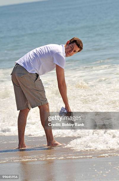 John Krasinski on location for "Something Borrowed" on May 16, 2010 in Amagansett, New York.