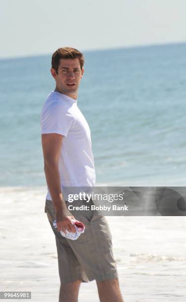 John Krasinski on location for "Something Borrowed" on May 16, 2010 in Amagansett, New York.