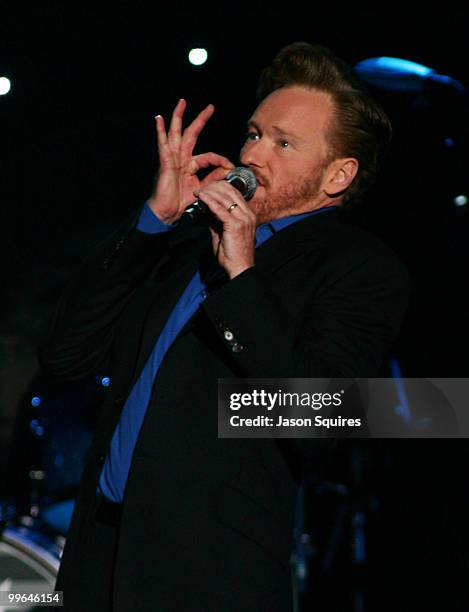 Comedian Conan O'Brien performs at The Midland by AMC on May 16, 2010 in Kansas City, Missouri.