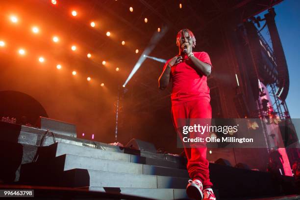 Lil Yachty performs on the main stage at The Plains of Abraham in The Battlefields Park during day 3 of the 51st Festival d'ete de Quebec on July 7,...