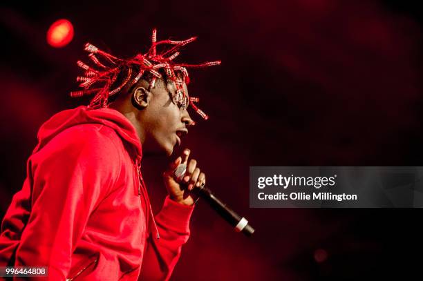 Lil Yachty performs on the main stage at The Plains of Abraham in The Battlefields Park during day 3 of the 51st Festival d'ete de Quebec on July 7,...