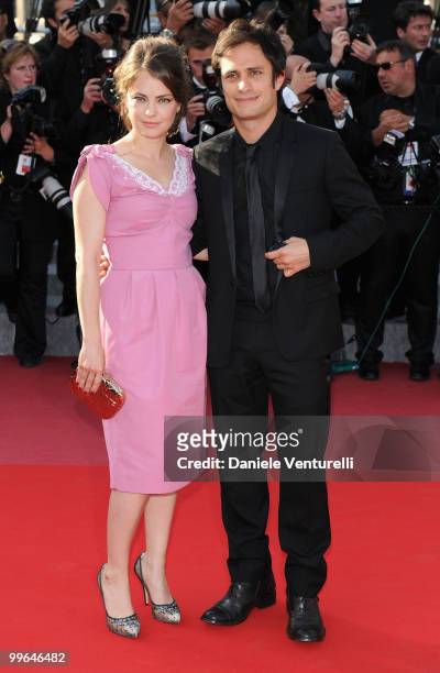 Juror Gael Garcia Bernal and girlfriend Dolores Fonzi attend the premiere of 'Biutiful' held at the Palais des Festivals during the 63rd Annual...