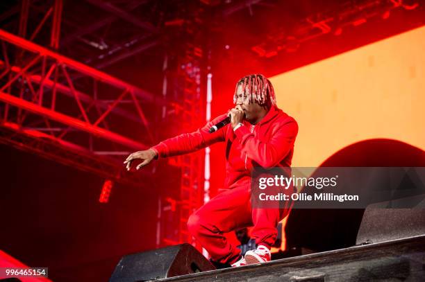 Lil Yachty performs on the main stage at The Plains of Abraham in The Battlefields Park during day 3 of the 51st Festival d'ete de Quebec on July 7,...