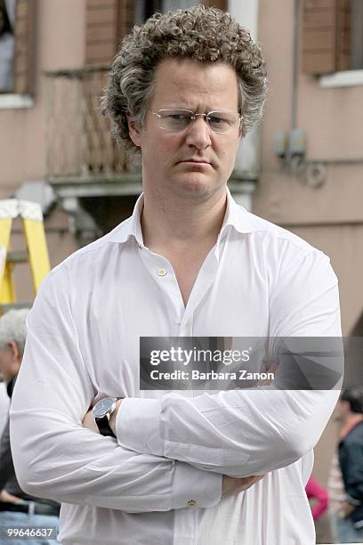 Director Florian Henckel von Donnersmarck on location for the movie "The Tourist", at Piazza Ferretto on May 17, 2010 in Mestre, Italy.